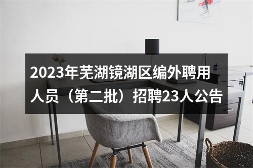 2023年芜湖镜湖区编外聘用人员（第二批）招聘23人公告 图片