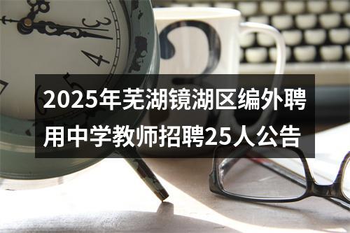 2025年芜湖镜湖区编外聘用中学教师招聘25人公告 图片