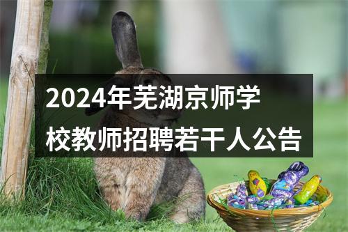 2024年芜湖京师学校教师招聘若干人公告 图片