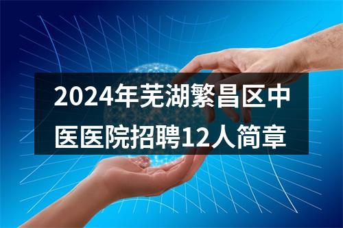 2024年芜湖繁昌区中医医院招聘12人简章 图片