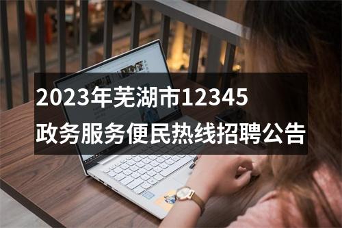 2023年芜湖市12345政务服务便民热线招聘公告 图片