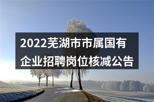 2022芜湖市市属国有企业招聘岗位核减公告 图片