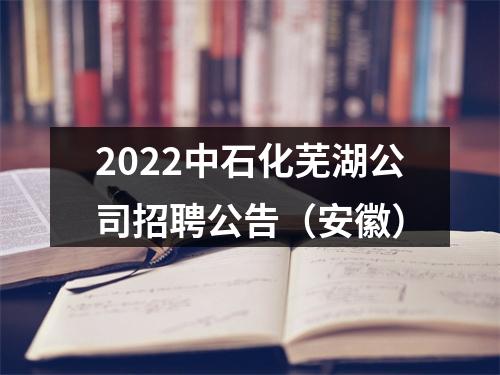 2022中石化芜湖公司招聘公告（安徽） 图片